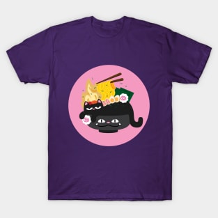 Cat Ramen (three) T-Shirt